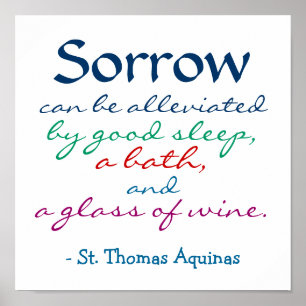 Aquinas Sorrow Zitat von SRF Poster