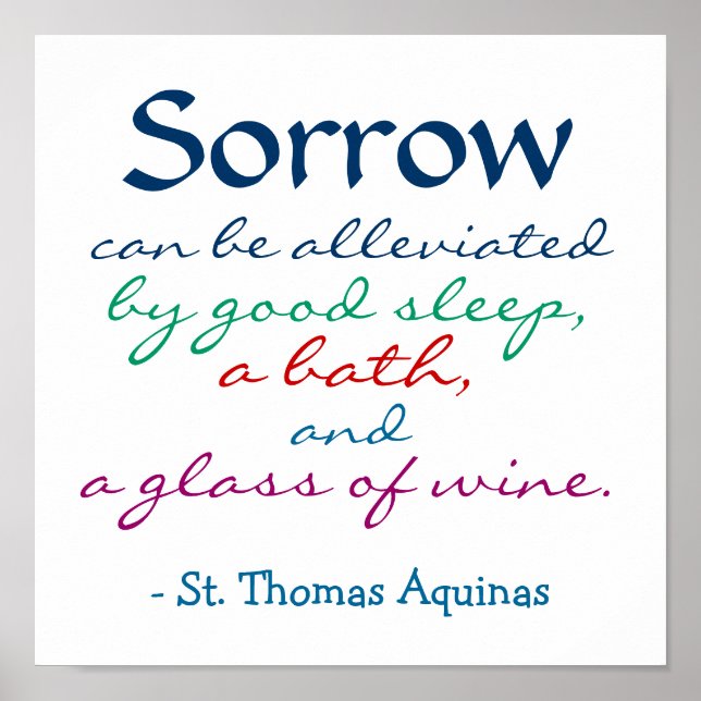 Aquinas Sorrow Zitat von SRF Poster (Vorne)