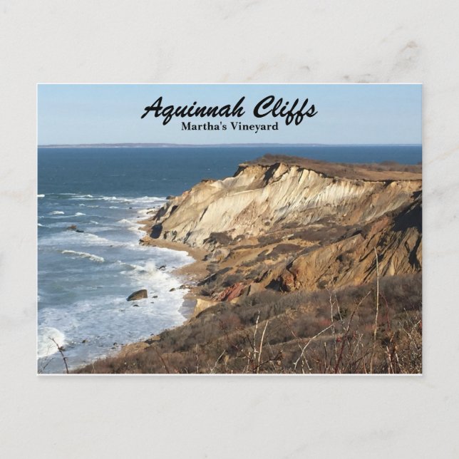 Aquinnah Cliffs of Martha's Vineyard Postcard Postkarte (Vorderseite)