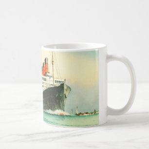 AQUITANIA CUNARD WEISSE STERN-LINIE SCHIFF KAFFEETASSE