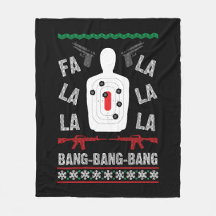 AR15 Gun Point Ugly Weihnachts-Sweater Geschenk Fleecedecke