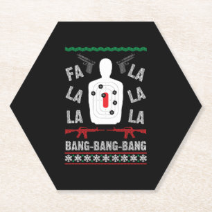 AR15 Gun Point Ugly Weihnachts-Sweater Geschenk Untersetzer