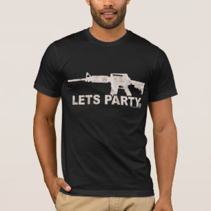 AR15 Lass uns feiern schmutzig weiß T-Shirt