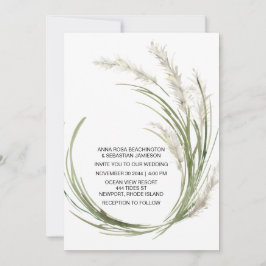 *~* AR21 QR UAWG Pampas Grass Pflanze WEDDING Einladung