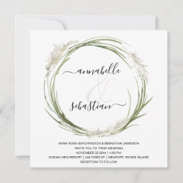 *~* AR21 QR UAWG Pampas Grass WEDDING Einladung