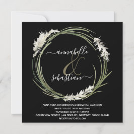 *~* AR21 UAWG Pampas Grass QR KRIEGWEDDING Einladung