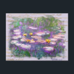 ** AR23 Monet Lily Pads Pond Vintage Handschrift Postkarte<br><div class="desc">POSTCARD POST CARD ) Classic Monet Vintage Alte Gold Handschrift und ein subtiler Rainbow Pastel Hintergrund. Der Hintergrund ist weich Pastel LAVENDER LILA in Farbe. Energetisch Enhanced Elegant Feminine Romantic Ephemera Floral Painting Artistic Einzigartige Kreative Moderne und Romantische Vintag Old (SEARCH AR23 für ähnliche Designs) The ist ein Shabby Chic...</div>