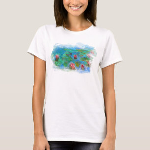 ** AR23 Monet Seerosen Teich Cherub Engel T-Shirt
