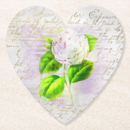 ** AR23 Vintages Herz für die Blumenhandschrift Untersetzer