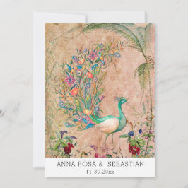 *~* AR24 Vintag QR UAWG Viktorianisch Peacock Wedd Einladung