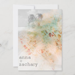 *~* AR26 Botanisches QR Vintages UAWG Hochzeit Einladung