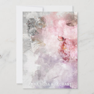 *~* AR26 Pink QR Viktorianisches UAWG Hochzeit Einladung