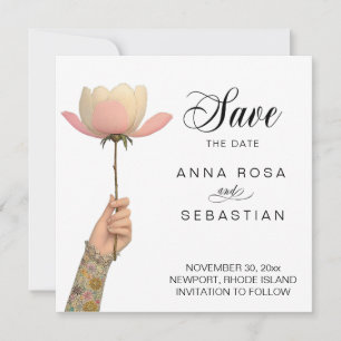 *~* AR6 11 Foto Elegant Vintage Save the Date Einladung