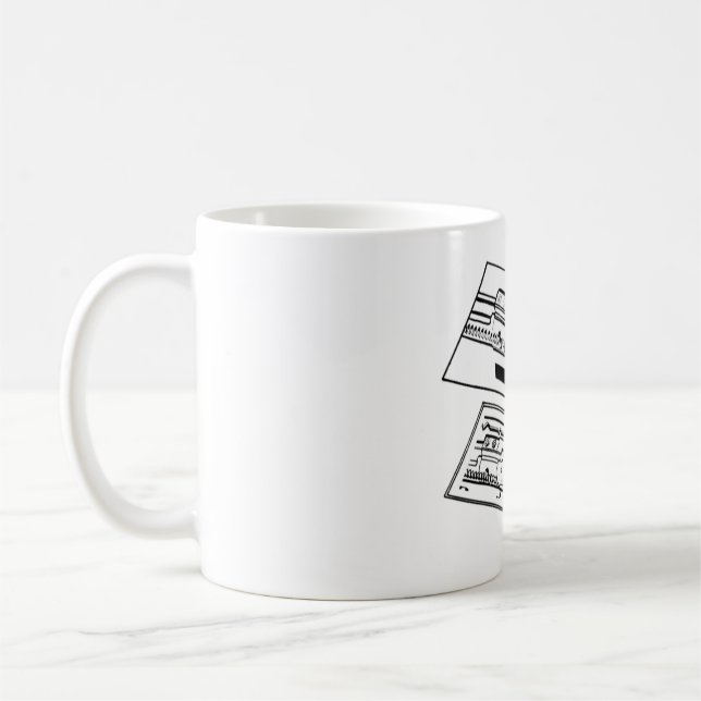AR 15 BCG Diagramm-Kaffee-Tasse entriegelnd Kaffeetasse (Links)