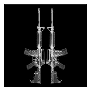 AR-15 CT Scan-Bild HOHES DETAIL-PLAKAT Poster