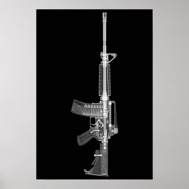 AR-15 CT-Scan/Röntgenplakat Poster (Vorne)