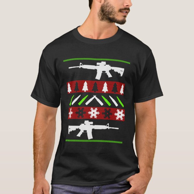 Ar-15 Rifle Ugly Gun T-Shirt (Vorderseite)