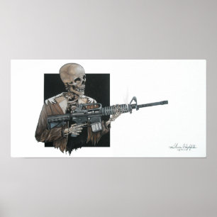 AR-15 Skelett Poster