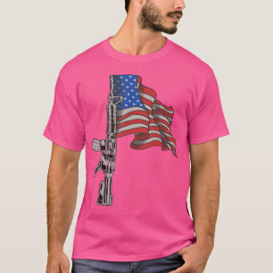 Ar-15 Sturmgewehr US-sa Flag Gun erschüttert ameri T-Shirt