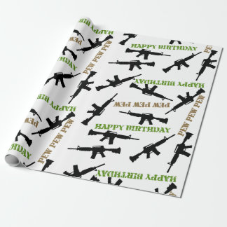 AR-15 Themed Birthday Wrapping Paper Geschenkpapier