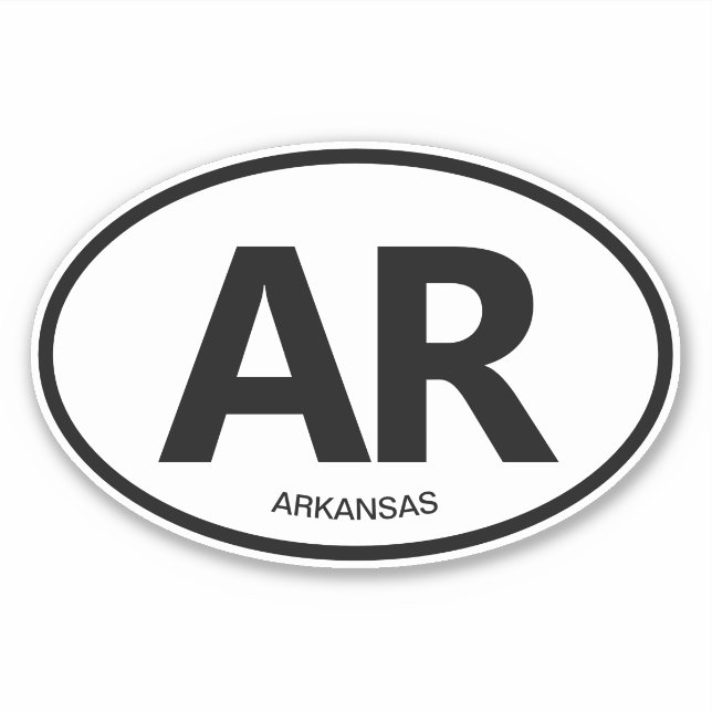 AR, abréviation vinyl sticker pour Arkansas (Devant)