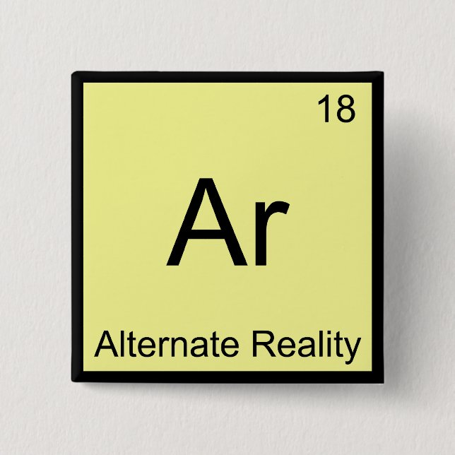 Ar - Alternative Reality Lustiges Chemie-Element-S Button (Vorderseite)