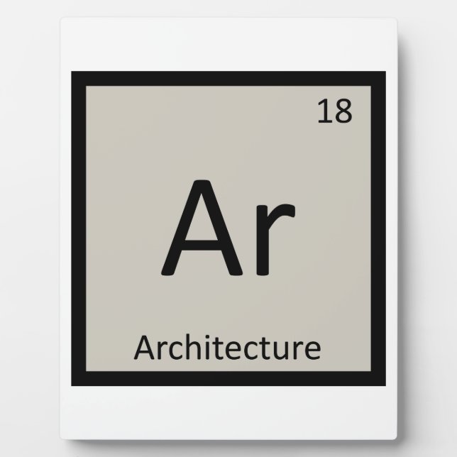 Ar - Architektur Chemie - Periodisches Tabellensym Fotoplatte (Vorderseite)