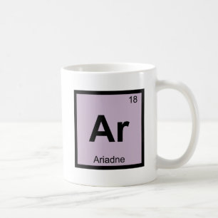 Ar - Ariadne Griechische Chemie - Periodisches Tab Kaffeetasse