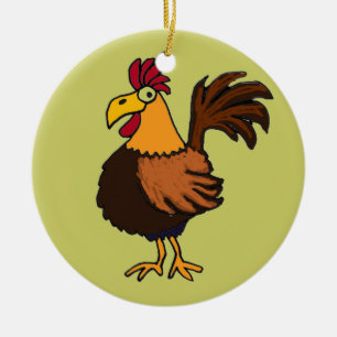 AR, Cartoon-Hahn-Verzierung Keramik Ornament
