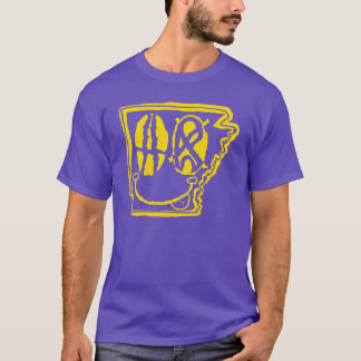 AR Eyes Arkansas Grunge Lächeln Gesicht gelb T-Shirt