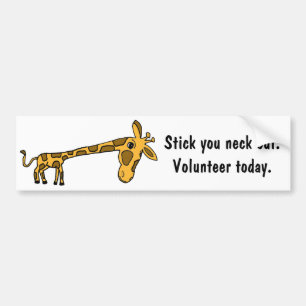 AR-Giraffe Cartoon-Freiwillig-Autoaufkleber Autoaufkleber