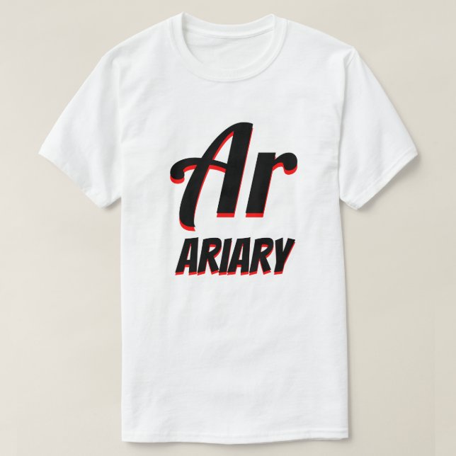 Ar-Malagasy-Ariary-Weiß T-Shirt (Design vorne)