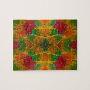 Ara-Papageienfeder-Kaleidoskop