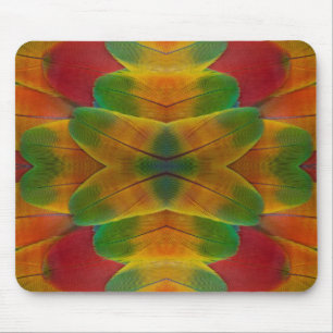 Ara-Papageienfeder-Kaleidoskop Mousepad