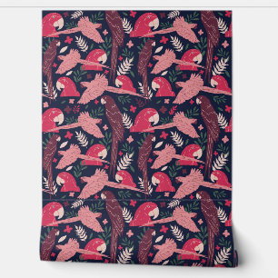 Ara Parrot Bird Tropical Pattern Tapete