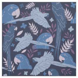 Ara Parrot Blau Rosa tropisches Muster Stoff