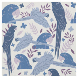 Ara Parrot Blaurosa tropisches Muster Stoff