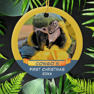 Ara Parrot Pet 1. Weihnachtsfeiertag Foto Keramik Ornament