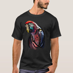 Ara Parrot T - Shirt für Aquarellmalerei