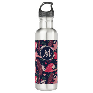 Ara Parrot Tropical Verlass Pattern Monogram Edelstahlflasche