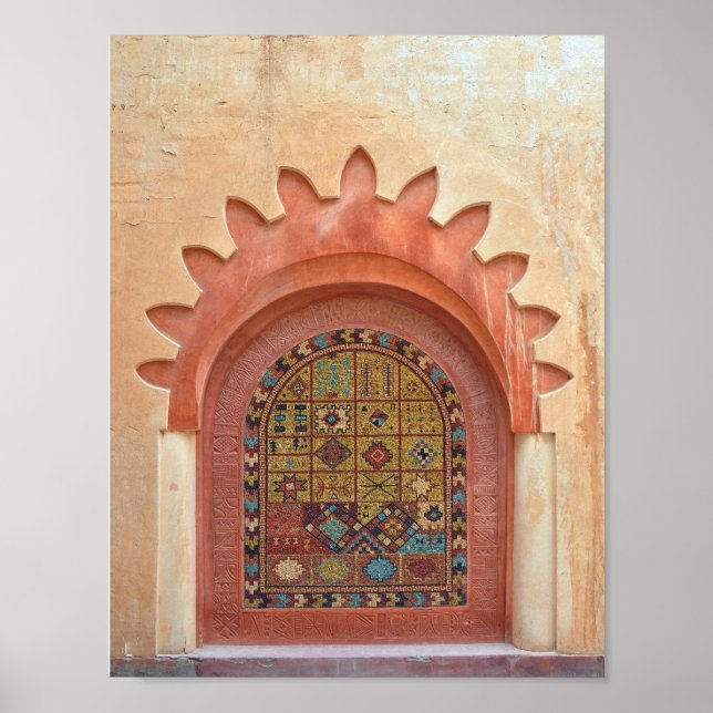 arab decoration architecture archway morocco islam poster (Vorne)