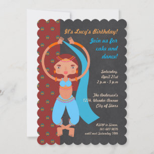Arabe nuits fille Anniversaire invitation