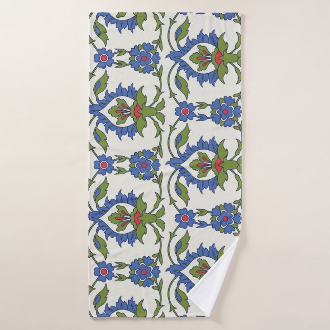 Arabe Traditionnel : Carrelage Iznik sans couture. (Serviette de bain)