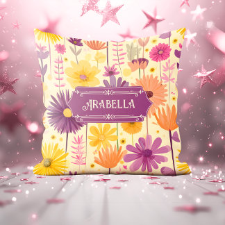 Arabella Cascading Modernes Blumenmuster Kissen