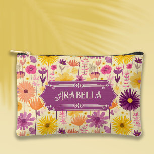 Arabella Cascading Modernes Blumenmuster Zubehörtasche