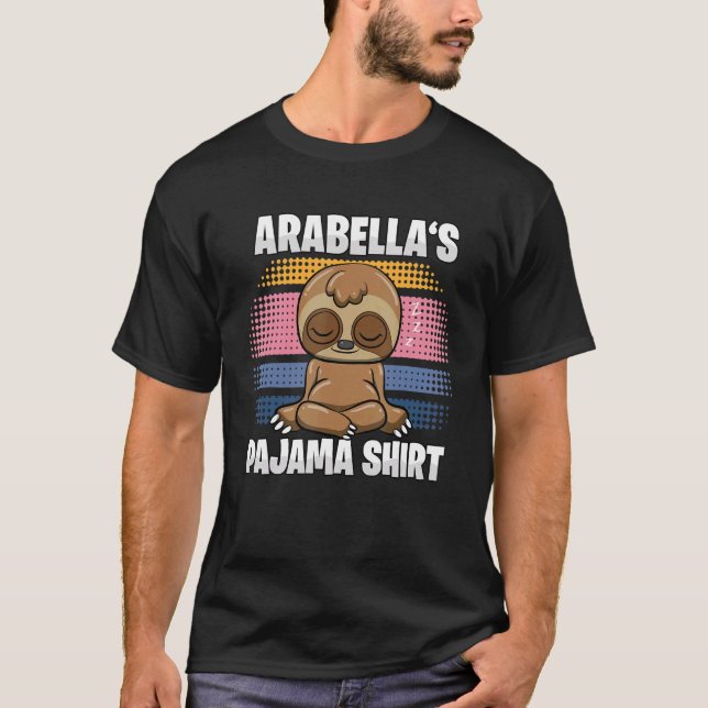 Arabella's Pajama Personalisiertes Schlafen T-Shirt (Vorderseite)