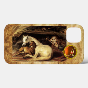 ARABER-TENT MIT HORSE Orange Agate Gem Monogramm Case-Mate iPhone Hülle
