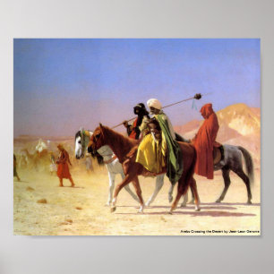 Araber, welche die Wüste durch Jean-Leon Gerome Poster