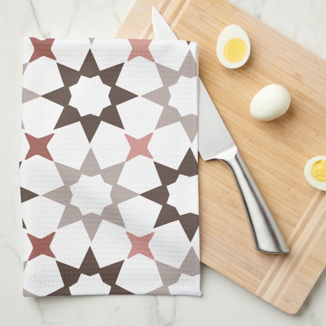 Arabeske Muster Geschirrtuch (Viertel Falte)