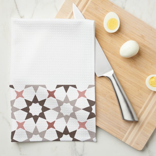 Arabeske Muster Geschirrtuch (Viertel Falte)